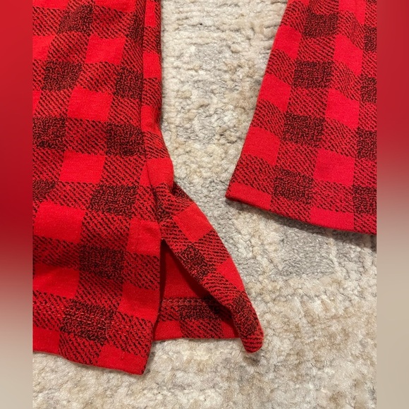 CG.L.CG Red Plaid Soft Turtleneck Long Sleeve Shirt Size Large Christmas in July - Picture 4 of 8